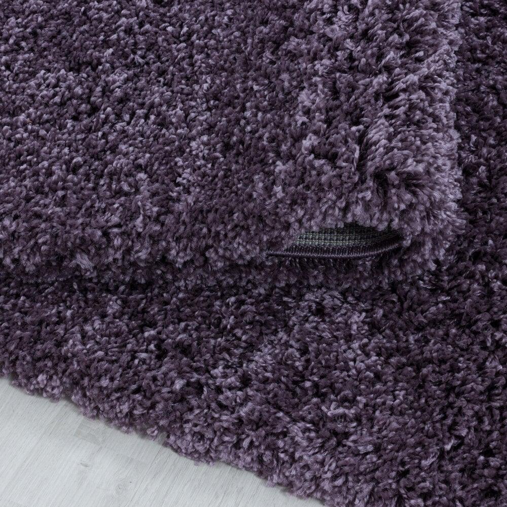 Flycarpets Azure Hoogpolig Paars Vloerkleed - Effen
