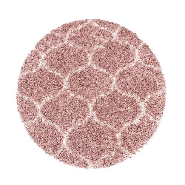 flycarpets Azure Hoogpolig Roze vloerkleed - Rond