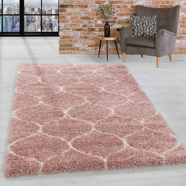 flycarpets Azure Hoogpolig Roze vloerkleed