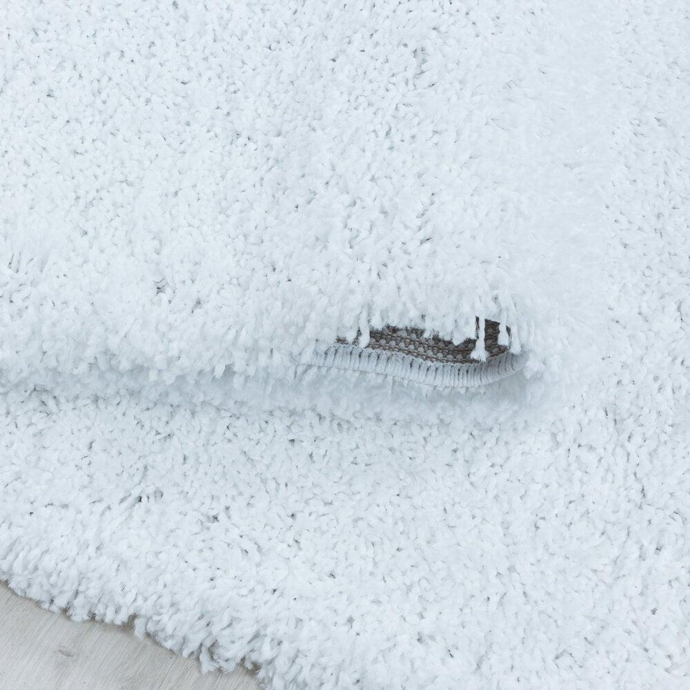 Flycarpets Azure Hoogpolig Wit Vloerkleed - Effen