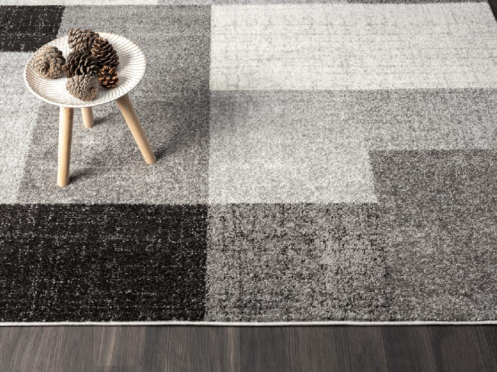 Flycarpets Belos Modern Grijs Vloerkleed - Geblokt