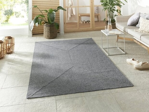 flycarpets Binnen- En Buitenkleed - Trenzado Grijs