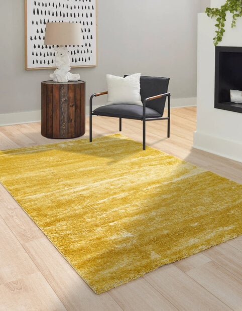 flycarpets Bolana vloerkleed - Effen Modern - Geel flycarpets Bolana vloerkleed - Effen Modern - Geel