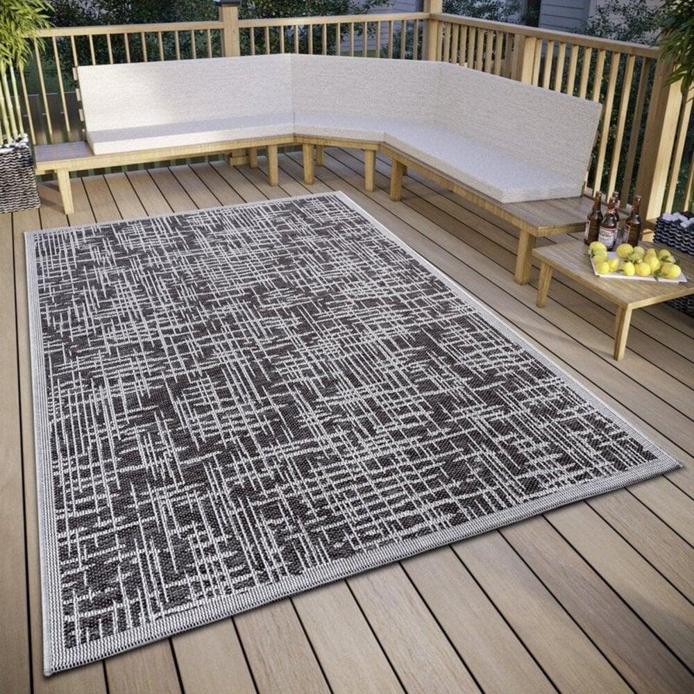 Flycarpets Buitenkleed - Telu Grijs/Antraciet