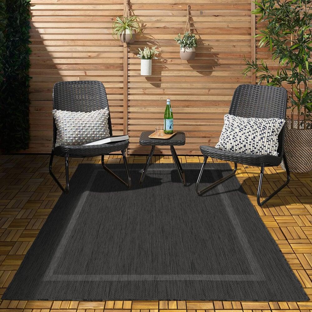 Flycarpets Capri Buitenkleed Indoor & Outdoor Zwart