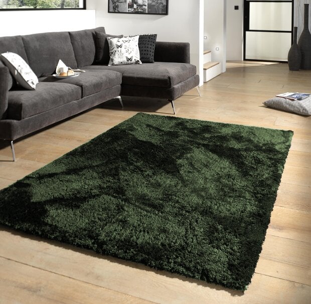 flycarpets Curacao Hoogpolig vloerkleed - Groen