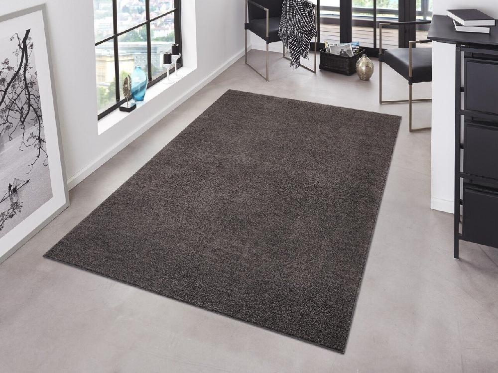 Flycarpets Effen Vloerkleed - Pure Antraciet