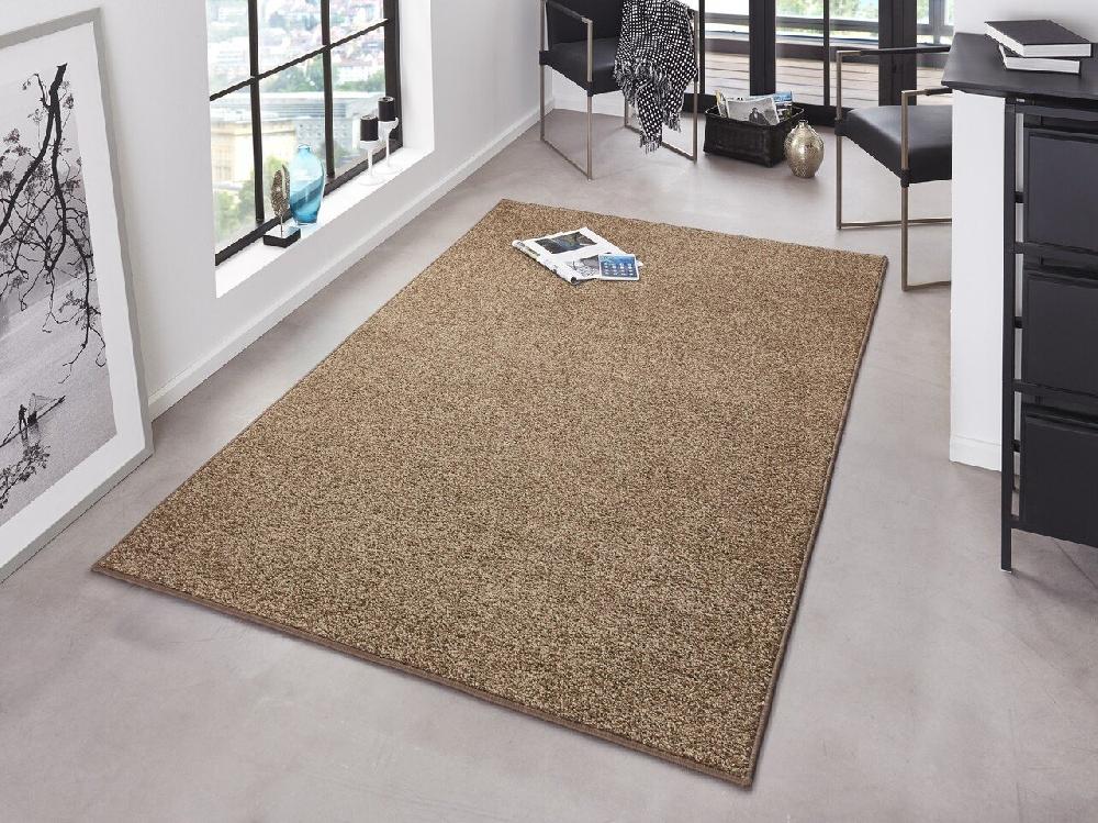 Flycarpets Effen Vloerkleed - Pure Bruin