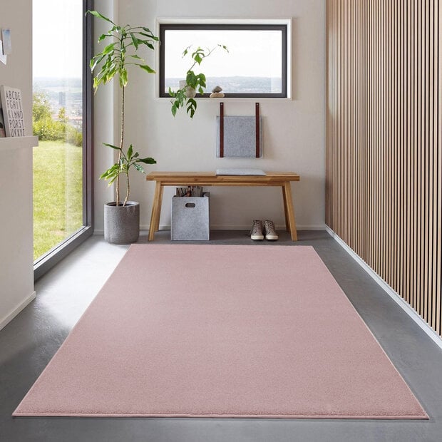 flycarpets Effen vloerkleed - Ravenna roze