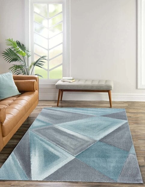 flycarpets Fano Modern Blauw - Grijs vloerkleed