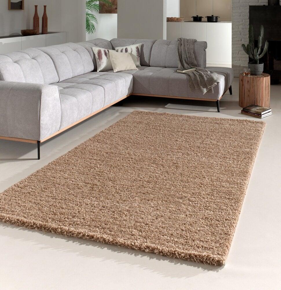 Flycarpets Hoogpolig Vloerkleed - Candy Shaggy Beige