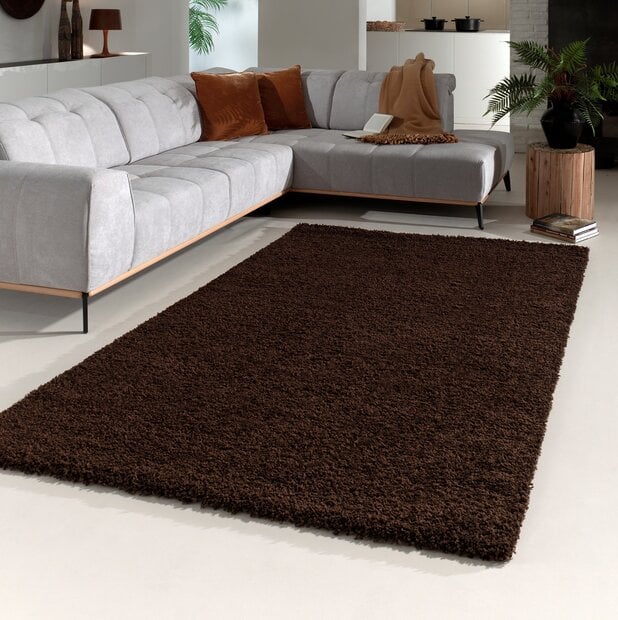 flycarpets Hoogpolig vloerkleed - Candy Shaggy Bruin flycarpets Hoogpolig vloerkleed - Candy Shaggy Bruin