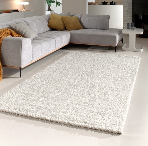 flycarpets Hoogpolig vloerkleed - Candy Shaggy Crème flycarpets Hoogpolig vloerkleed - Candy Shaggy Crème