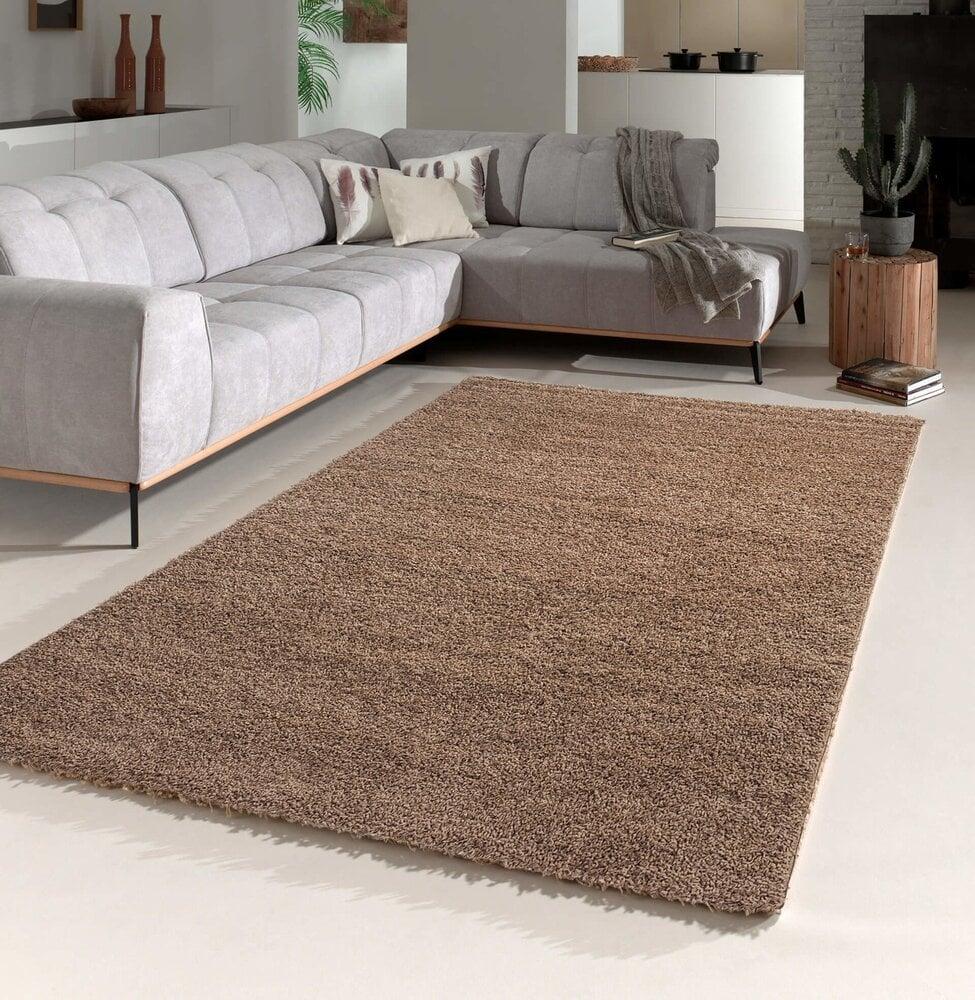 Flycarpets Hoogpolig Vloerkleed - Candy Shaggy Mocca