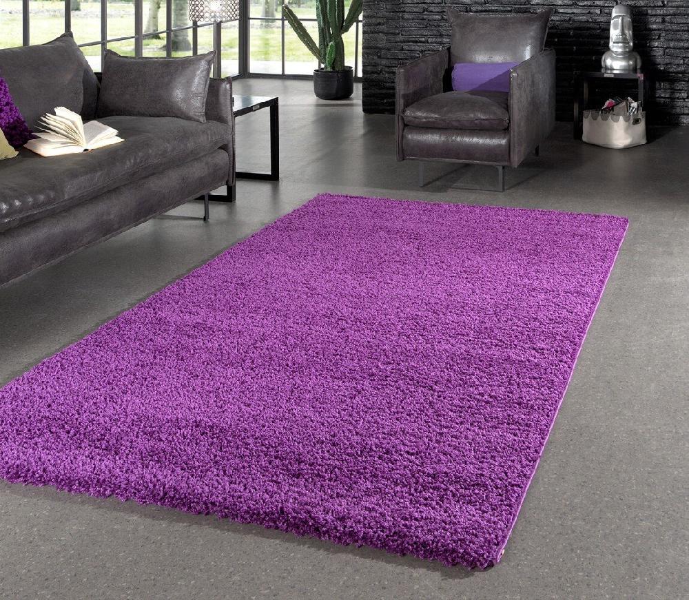 Flycarpets Hoogpolig Vloerkleed - Candy Shaggy Paars