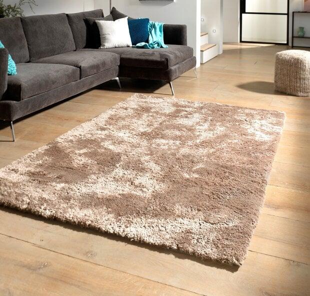 flycarpets Hoogpolig vloerkleed - Curacao taupe
