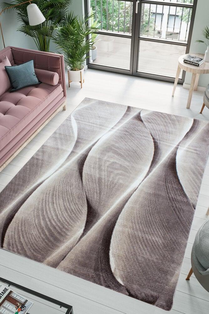 Flycarpets Jaden Modern Bruin Vloerkleed - Laagpolig