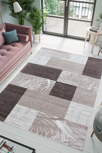 flycarpets Jaden Modern Bruin vloerkleed - Laagpolig