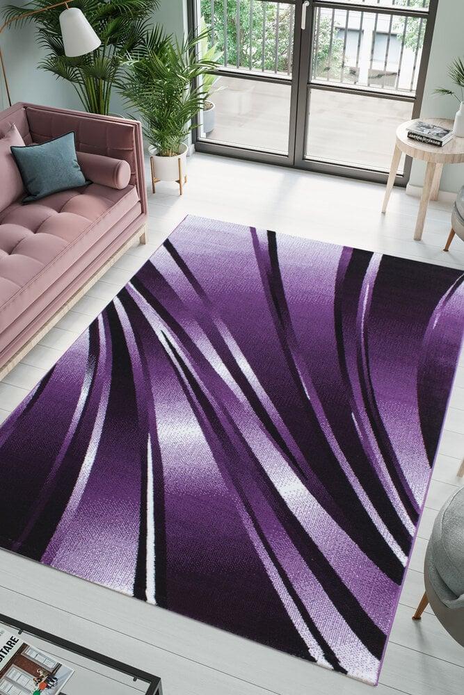 Flycarpets Jaden Modern Paars Vloerkleed - Laagpolig