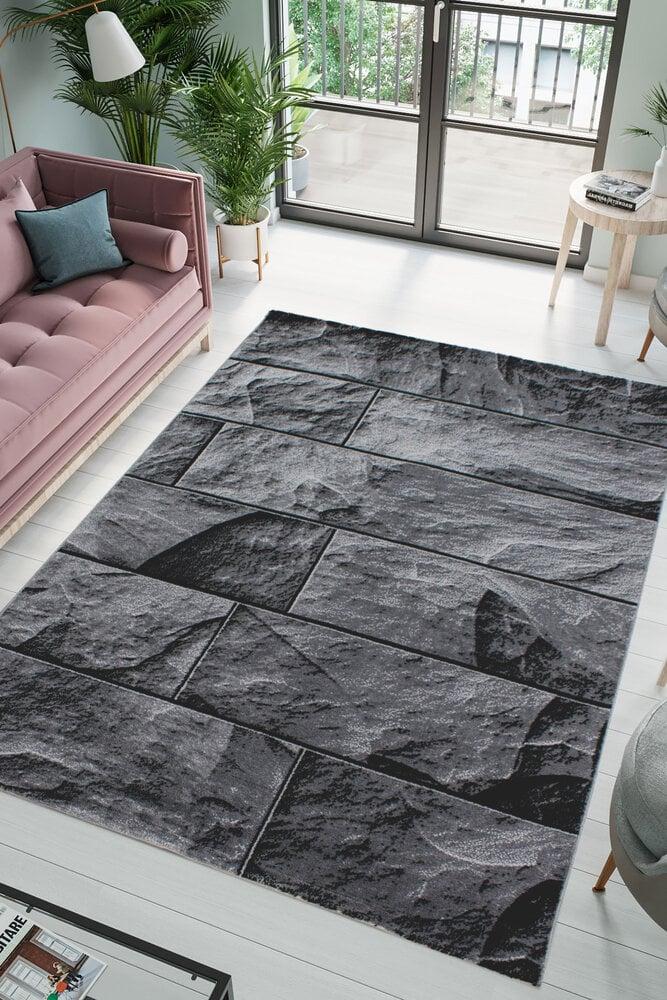 Flycarpets Jaden Modern Zwart Vloerkleed - Laagpolig
