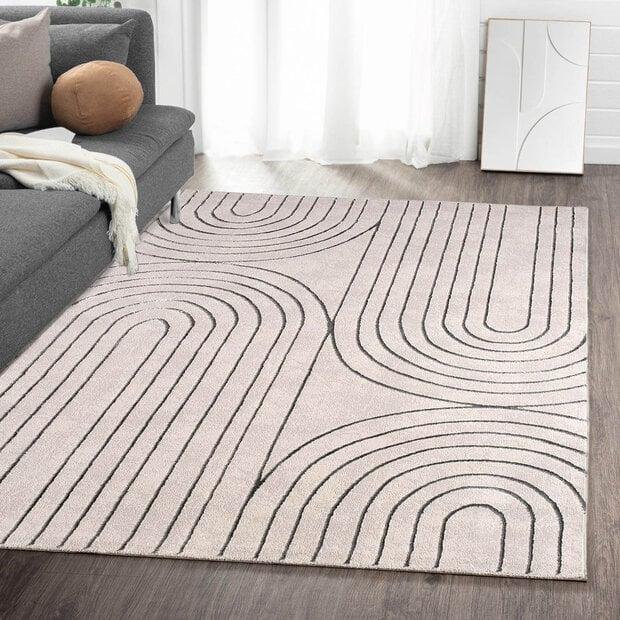 flycarpets Japandi vloerkleed – Evora Grijs