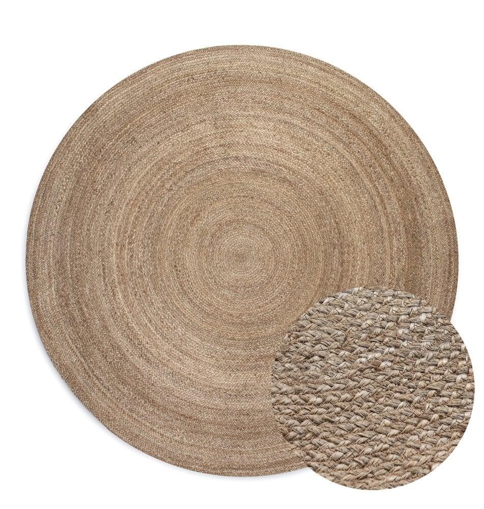 Flycarpets Jute Vloerkleed - Rangpur Rond Taupe