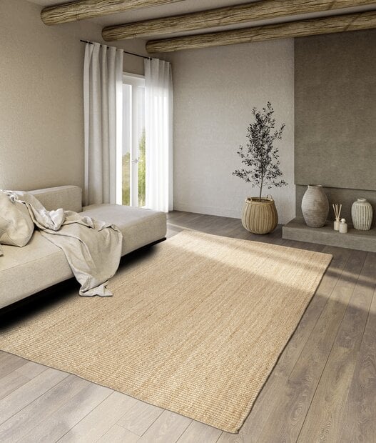 flycarpets Jute vloerkleed - Rosalie Naturel
