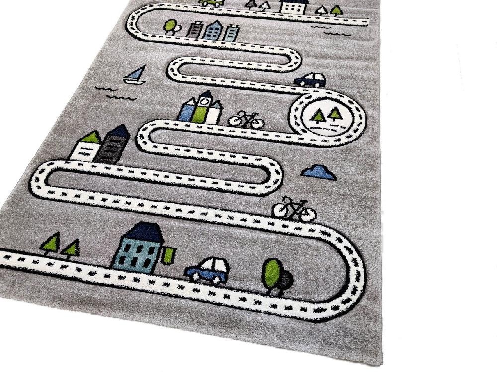 Flycarpets Kids City Grijs Vloerkleed