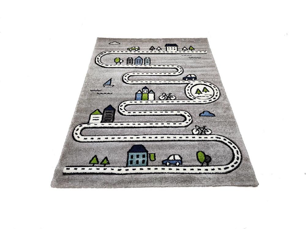Flycarpets Kids City Grijs Vloerkleed