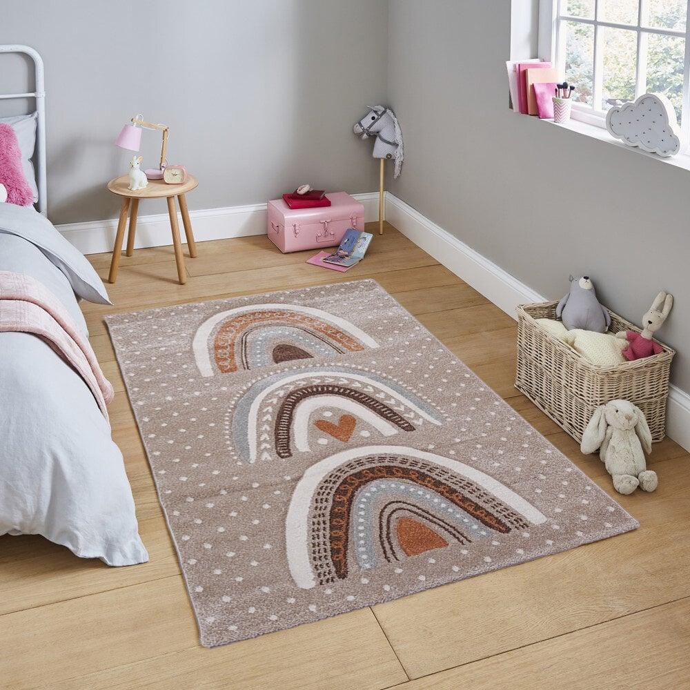 Flycarpets Kids Kinderkamer Beige Vloerkleed