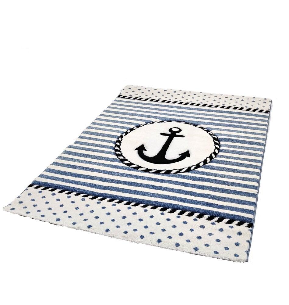 Flycarpets Kids Marine Anker Blauw Vloerkleed