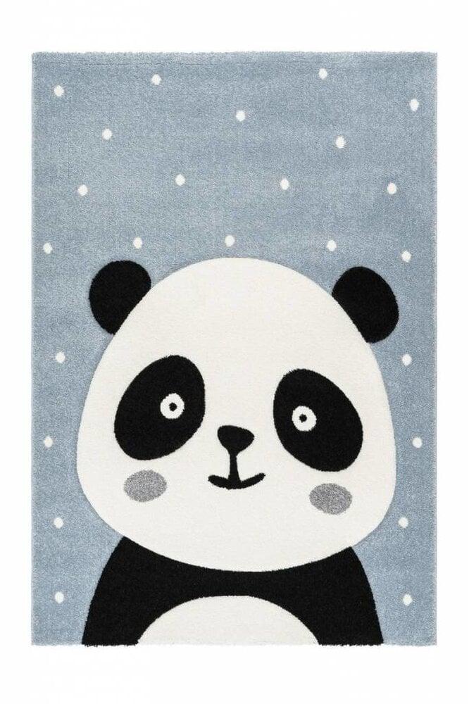 Flycarpets Kids Panda Blauw Vloerkleed