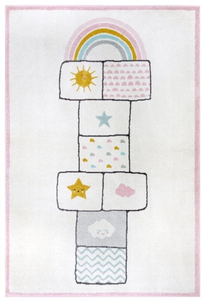 Flycarpets Kindervloerkleed - Adventures Bouncy Roze