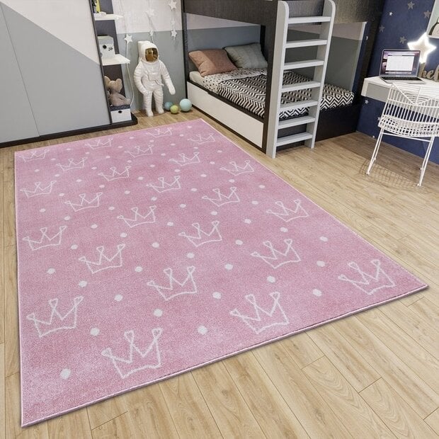 flycarpets Kindervloerkleed - Adventures Kroon Roze