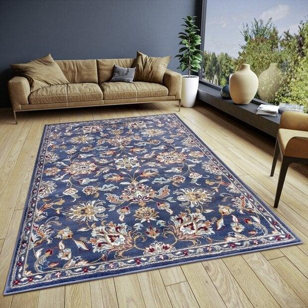 flycarpets Klassiek vloerkleed - Caracci Blauw / Multi
