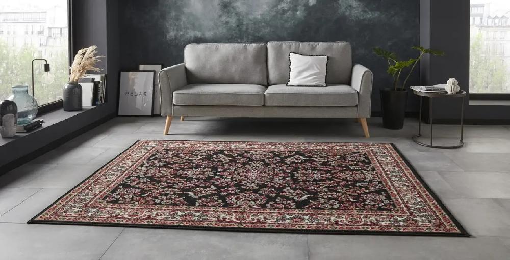 Flycarpets Klassiek Vloerkleed - Oriental Zwart