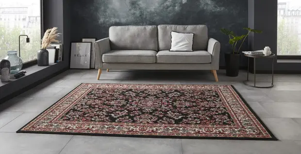 flycarpets Klassiek vloerkleed - Oriental Zwart