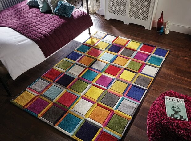 flycarpets Kleurrijk vloerkleed - Waltz Multi