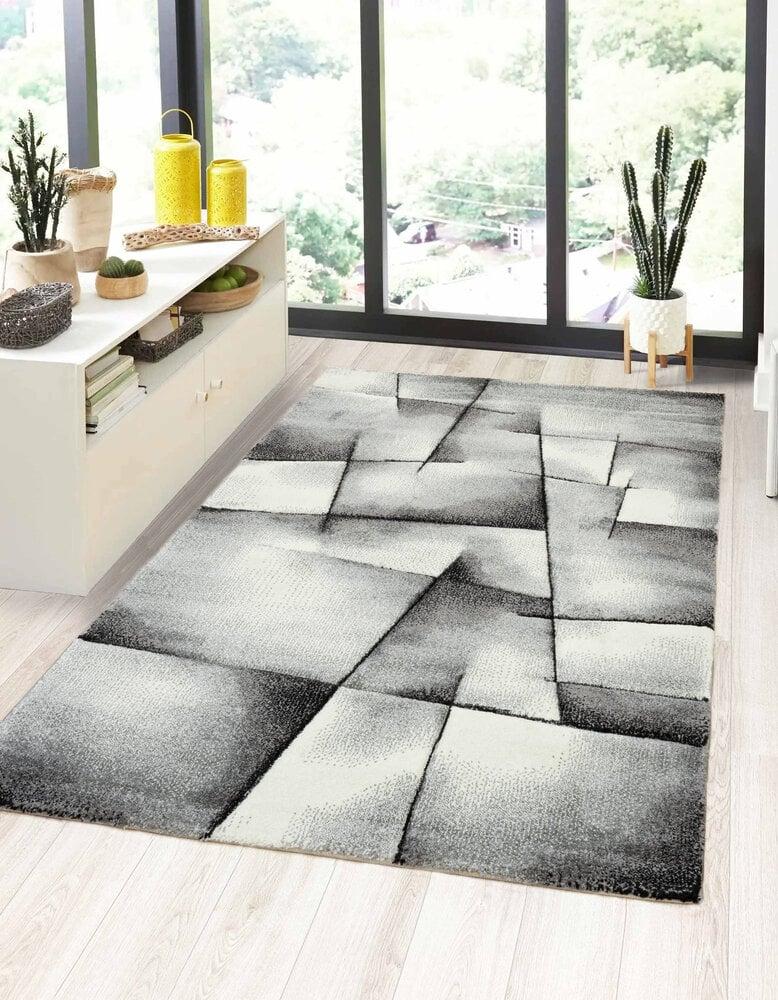 Flycarpets Kristal Modern Antraciet Vloerkleed