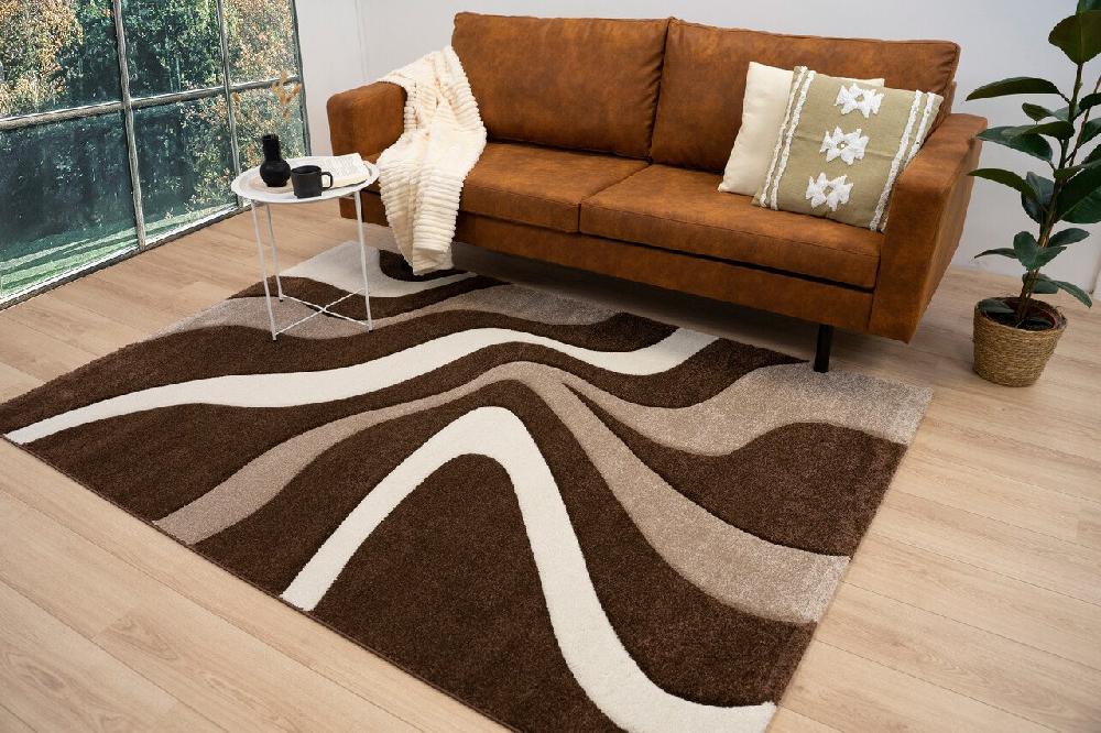 Flycarpets Kristal Modern Bruin Vloerkleed