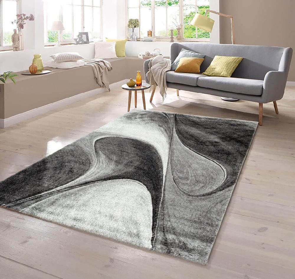Flycarpets Kristal Modern Grijs Vloerkleed