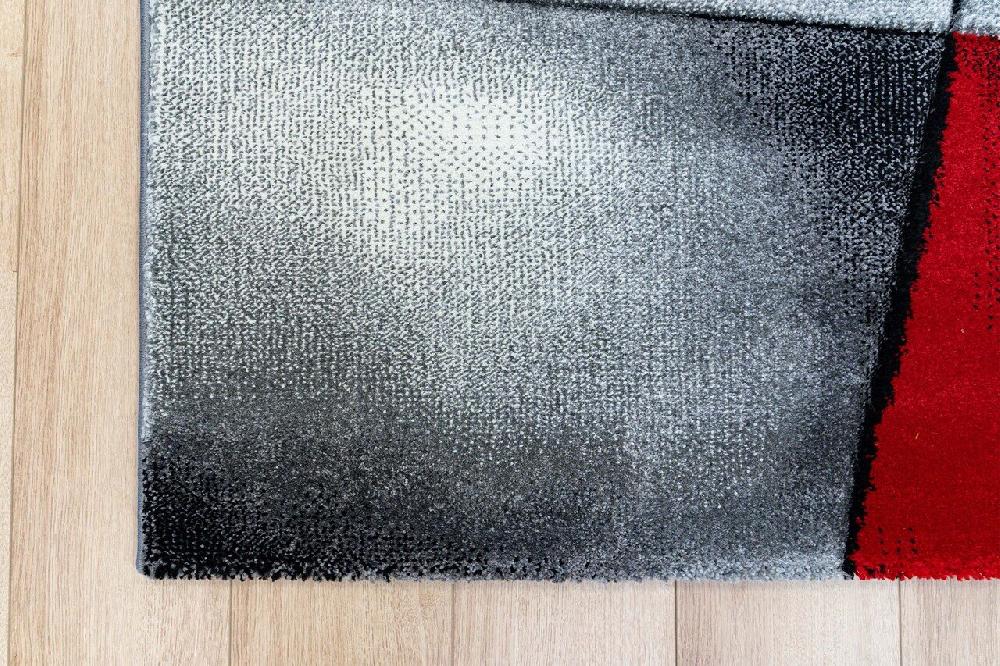 Flycarpets Kristal Modern Rood Vloerkleed