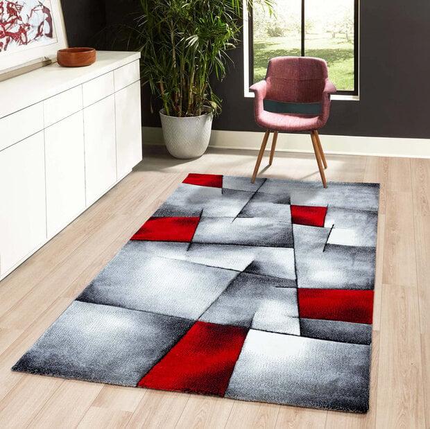 flycarpets Kristal Modern Rood vloerkleed flycarpets Kristal Modern Rood vloerkleed
