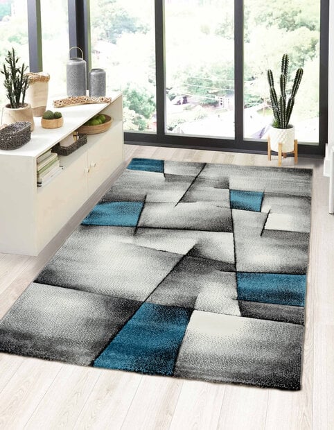 flycarpets Kristal Modern Turquoise vloerkleed