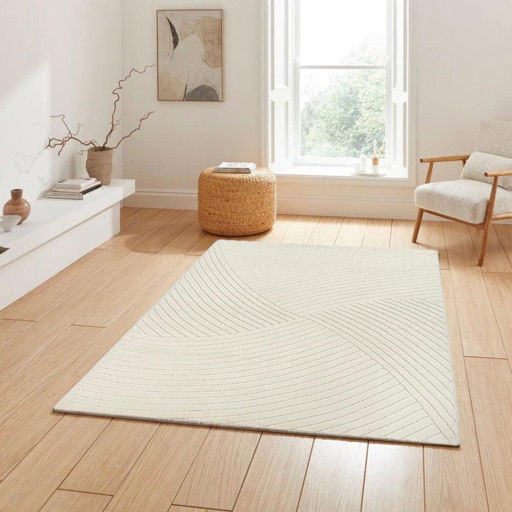 Flycarpets Laagpolig Vloerkleed Delia - Creme