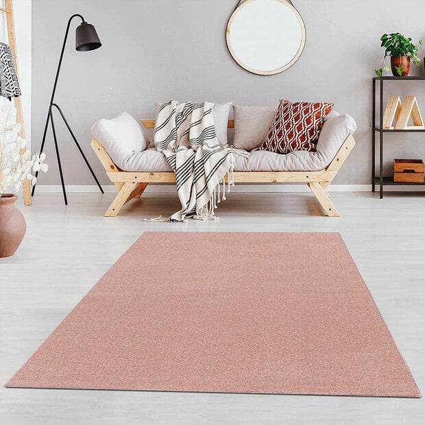 flycarpets Liam Effen Roze vloerkleed