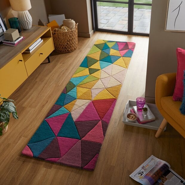flycarpets Loper - Falmouth Modern Wol Kleurrijk