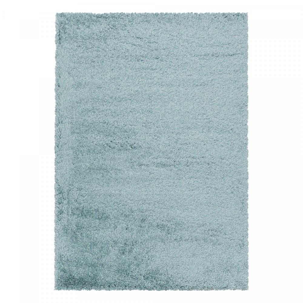 Flycarpets Luna Hoogpolig Blauw Vloerkleed - Geo