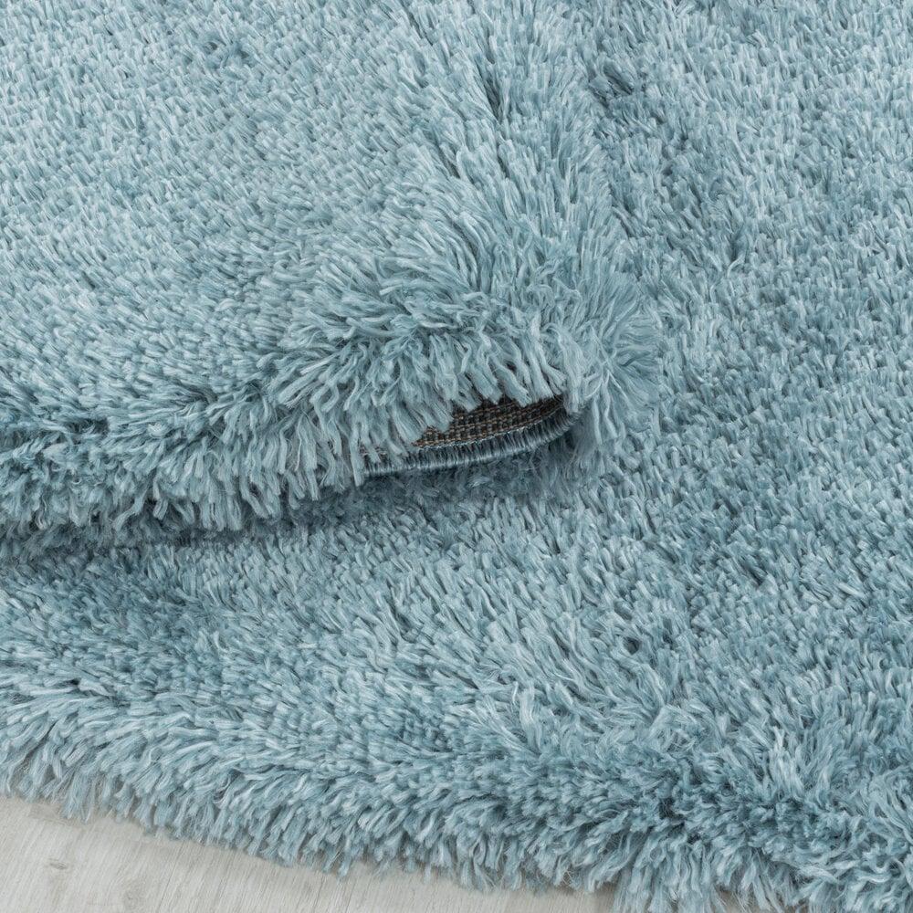 Flycarpets Luna Hoogpolig Blauw Vloerkleed - Geo