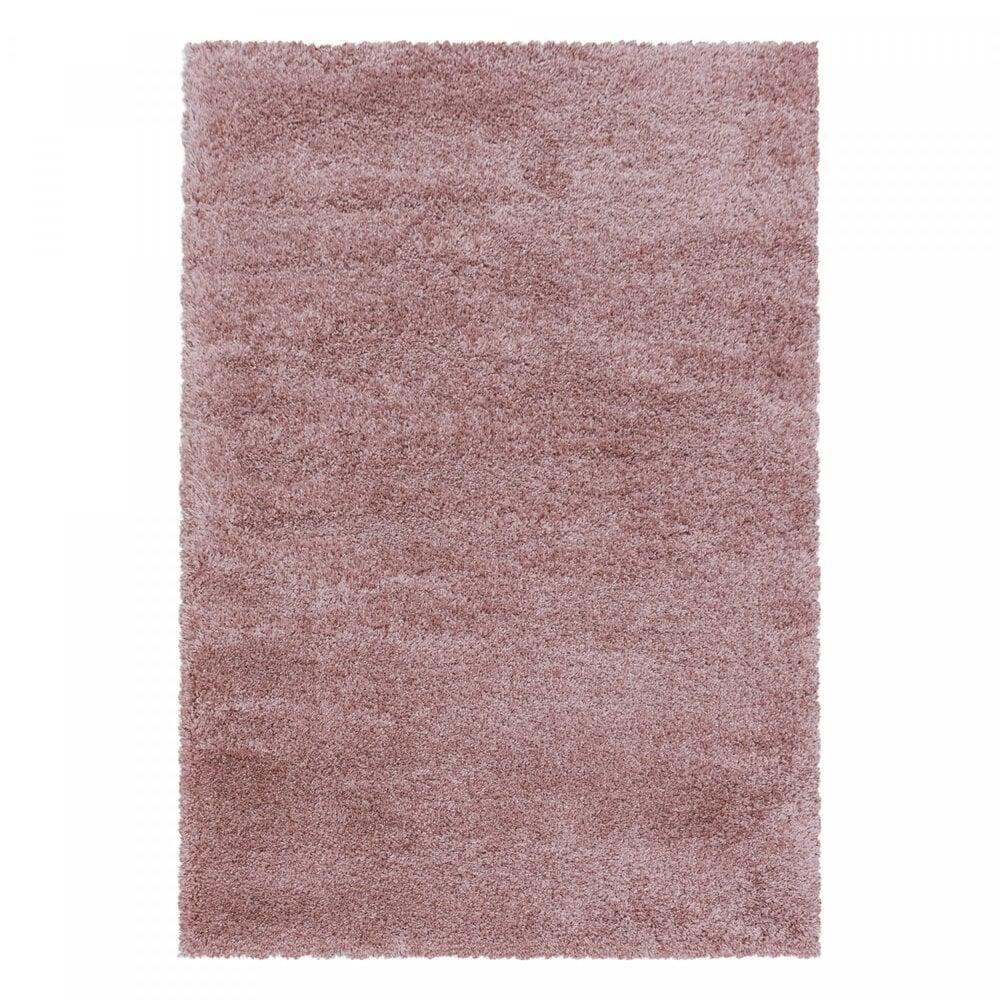 Flycarpets Luna Hoogpolig Roze Vloerkleed - Geo